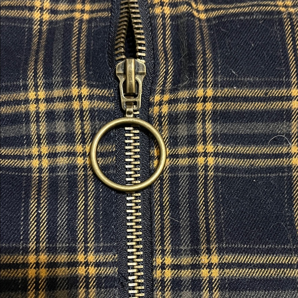 Forever 21 Navy and Yellow Plaid Mini Skirt - Picture 3 of 5